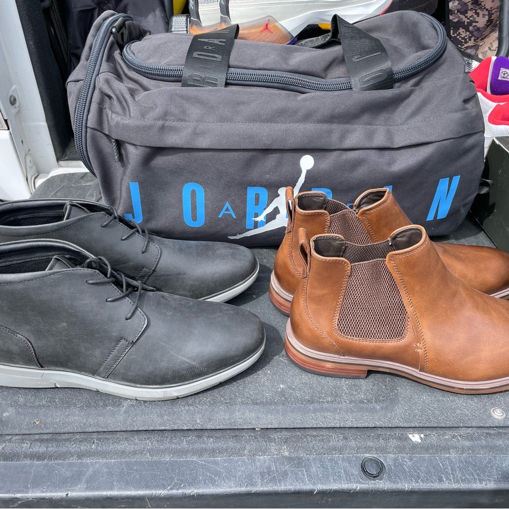 St. John's Bay Black and Brown Men's Chelsea & Chukka Boots Duo